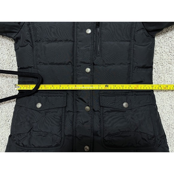 PAJAR Down Coat Puffer Jacket Hooded Pockets Global News Black Womens Medium - Picture 13 of 16